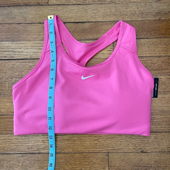 NWT Nike Pink Support Sports Bra Moisture-Wicking Racerback Sz L - Picture 3 of 5